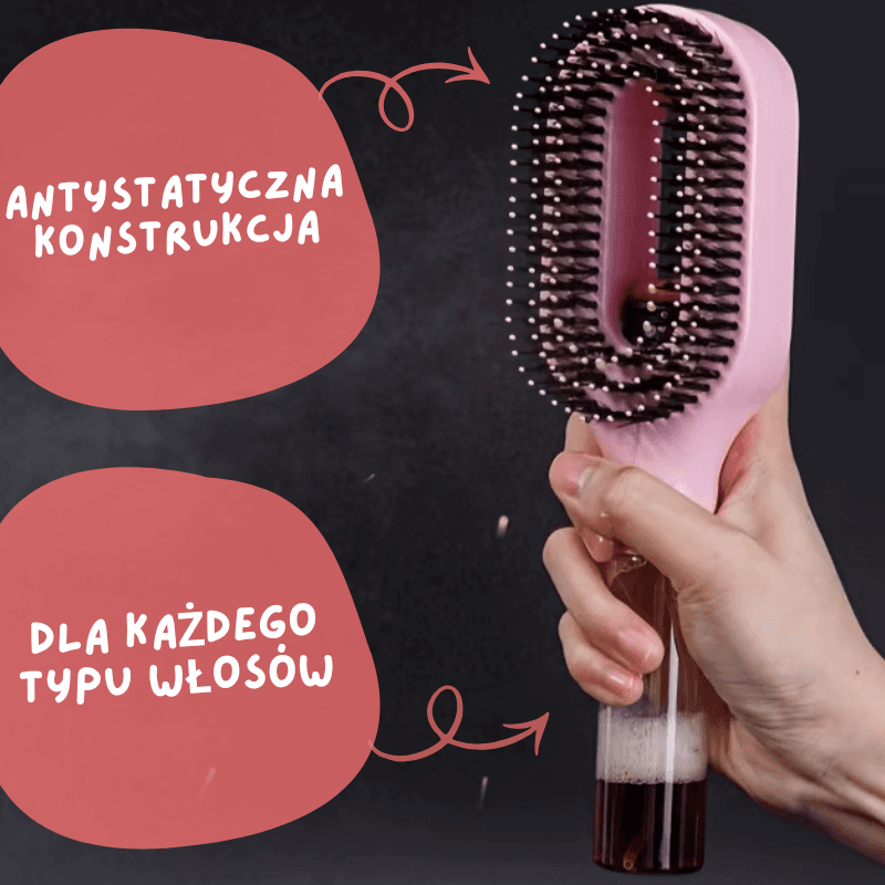 AquaStyl 2w1 — Szczotka z Wbudowanym Rozpylaczem | Stylizuj Bez Puszenia i Plątania